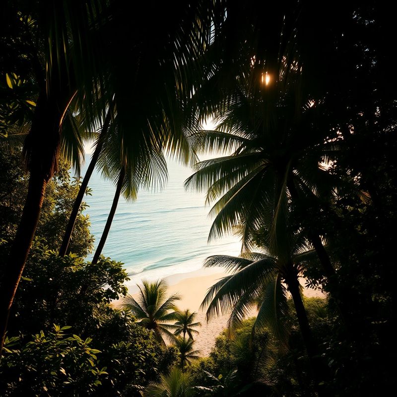 Playa caribeña entre la selva del Parque Tayrona